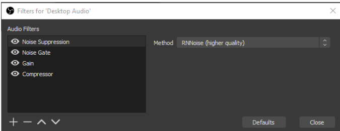 Audio filters