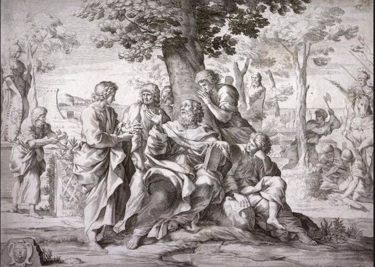 Socrates and his student: Johann Friedrich Greuter, 1590: (San Francisco, Achenbach Foundation for Graphic Arts