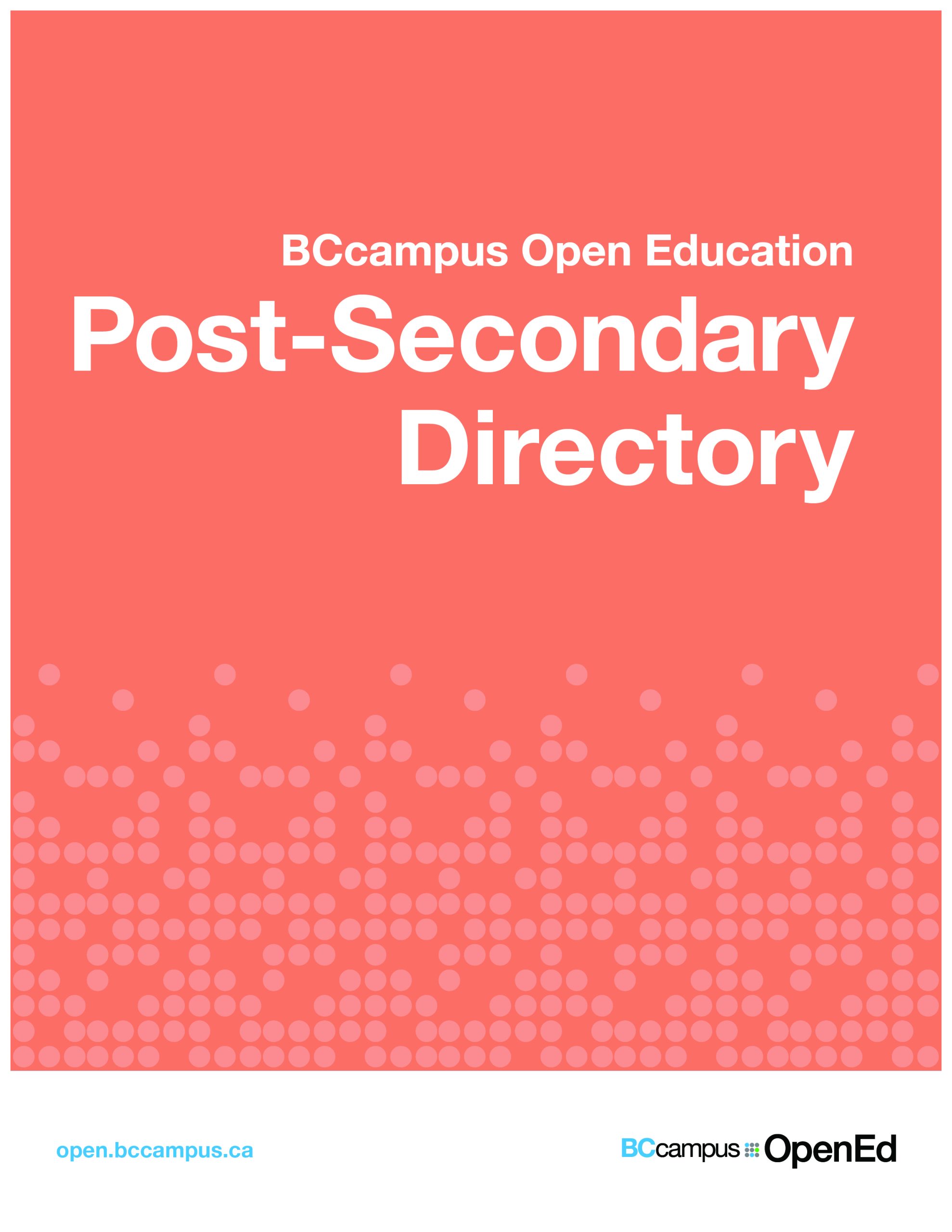 Cover image for Post-Secondary Directory