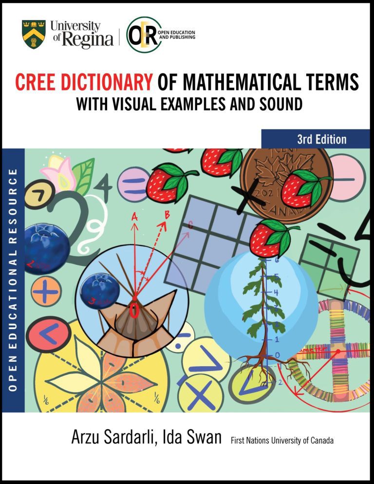 Cover image for Cree Dictionary of Mathematical Terms with Visual Examples and Sound